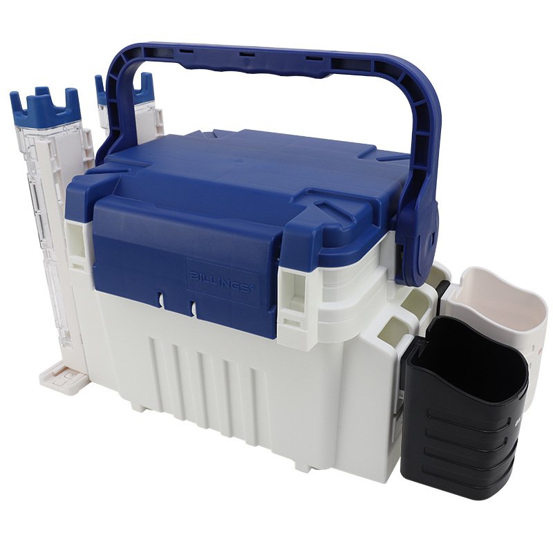 Billingslujah fishing box with multi-purpose mini-caps and thick fish box plugs